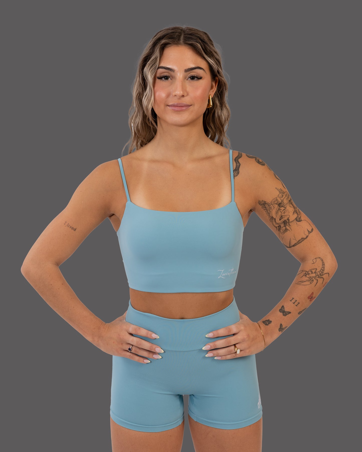 Backless Sports Bra - Blue