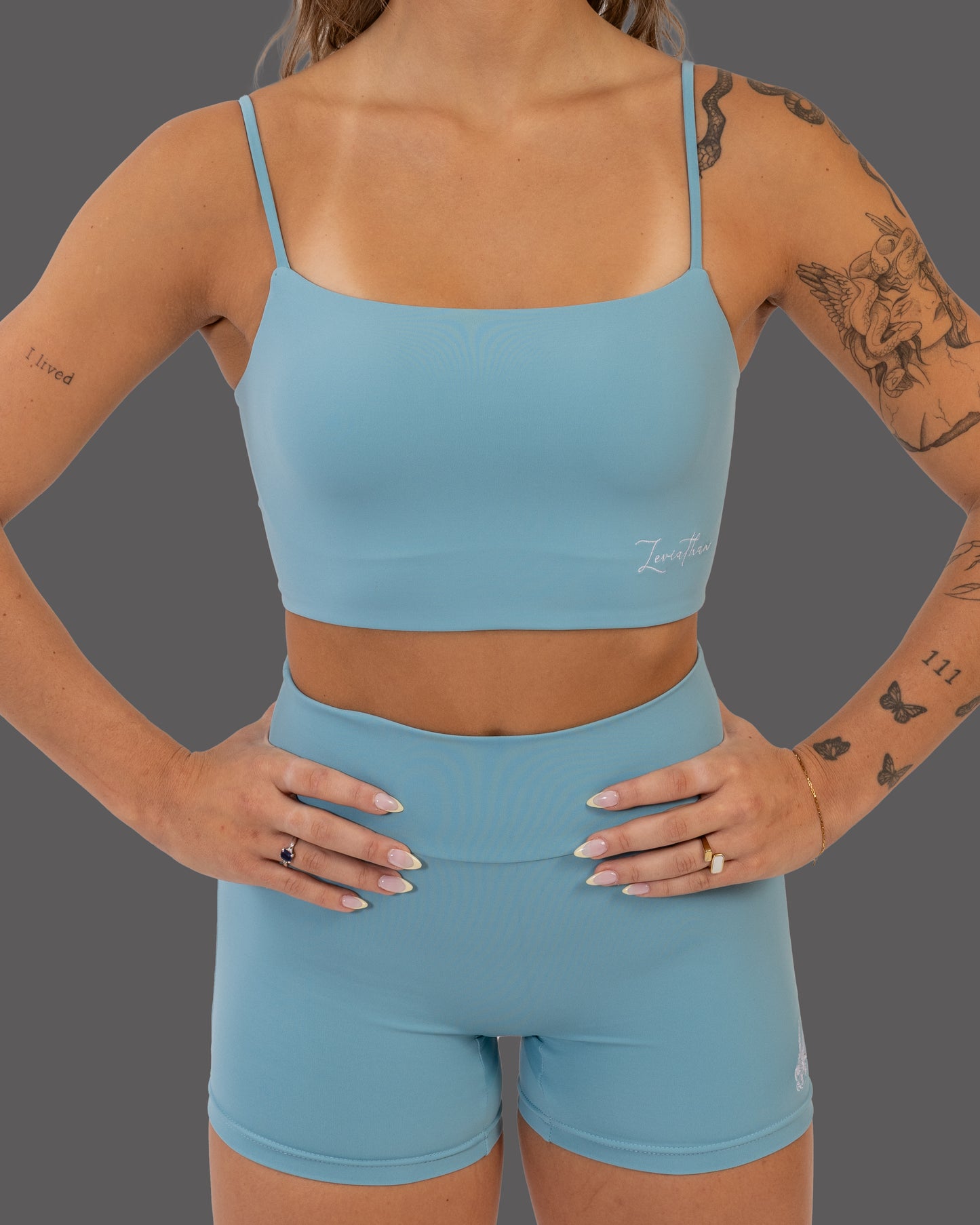 Backless Sports Bra - Blue