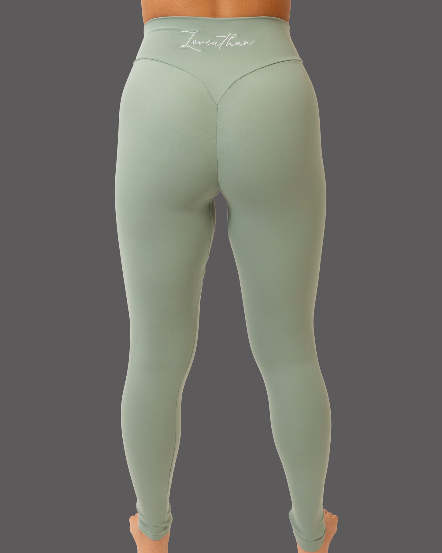 Leviathan | Athletic High-Waisted Leggings - Green