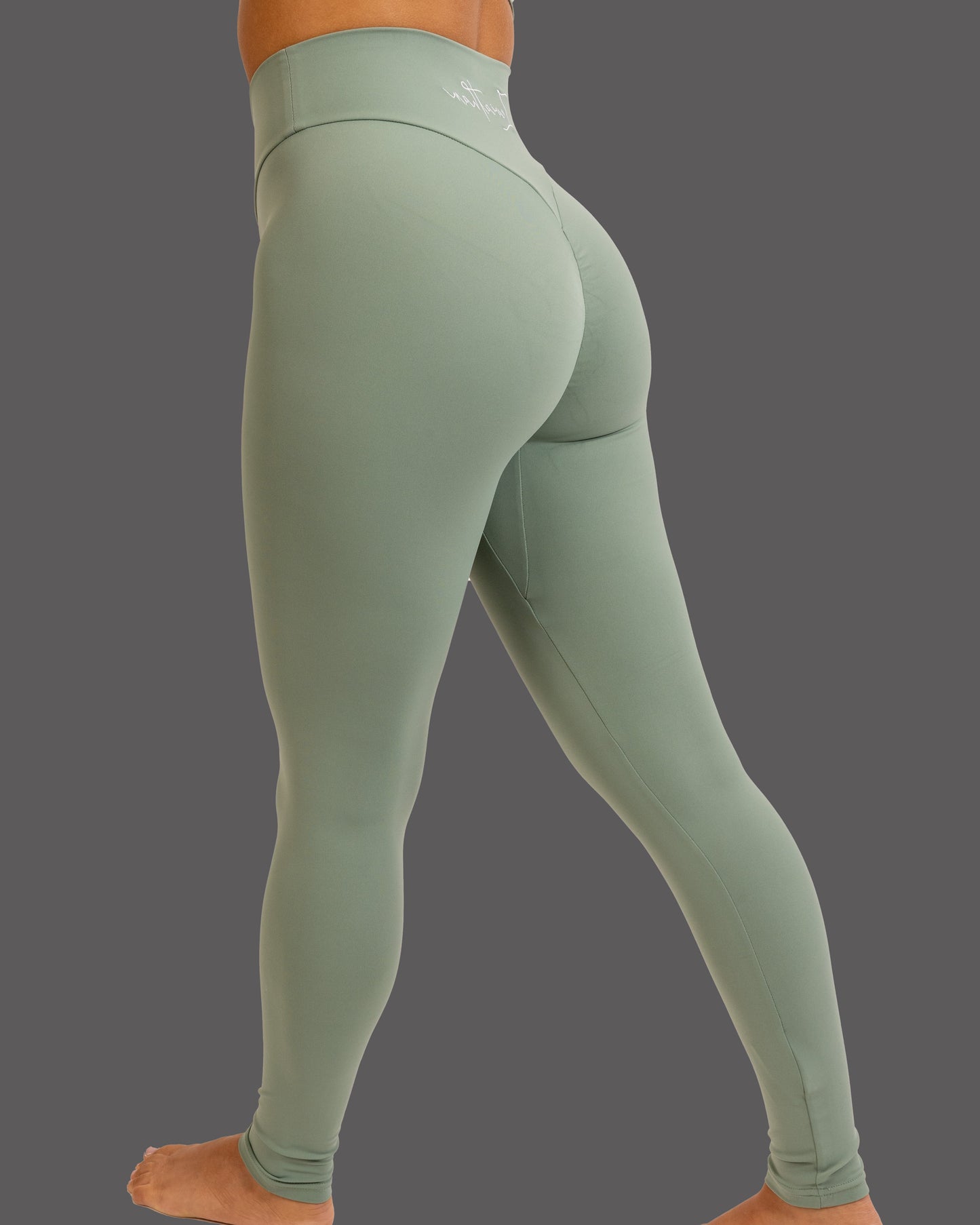 Leviathan | Athletic High-Waisted Leggings - Green