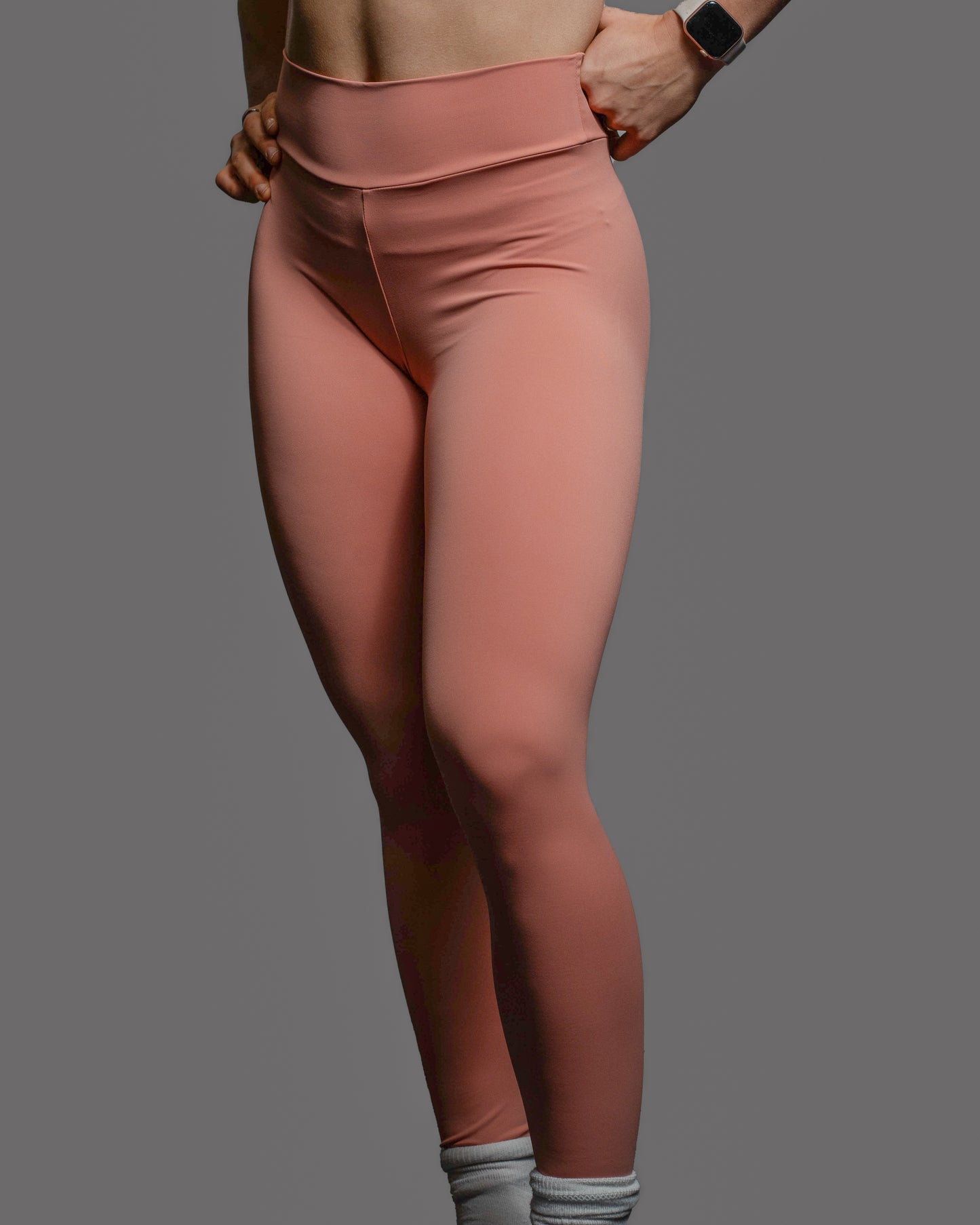 Leviathan | Athletic High-Waisted Leggings | Salmon