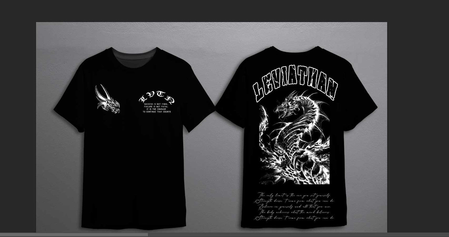 Leviathan Huge Dragon Oversized T Shirt