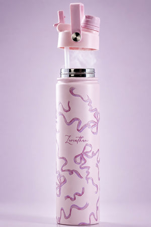 Leviathan | Pink bow water bottle