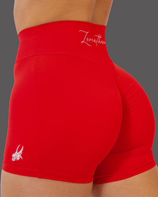 Leviathan | High-Waist | Shorts - Red