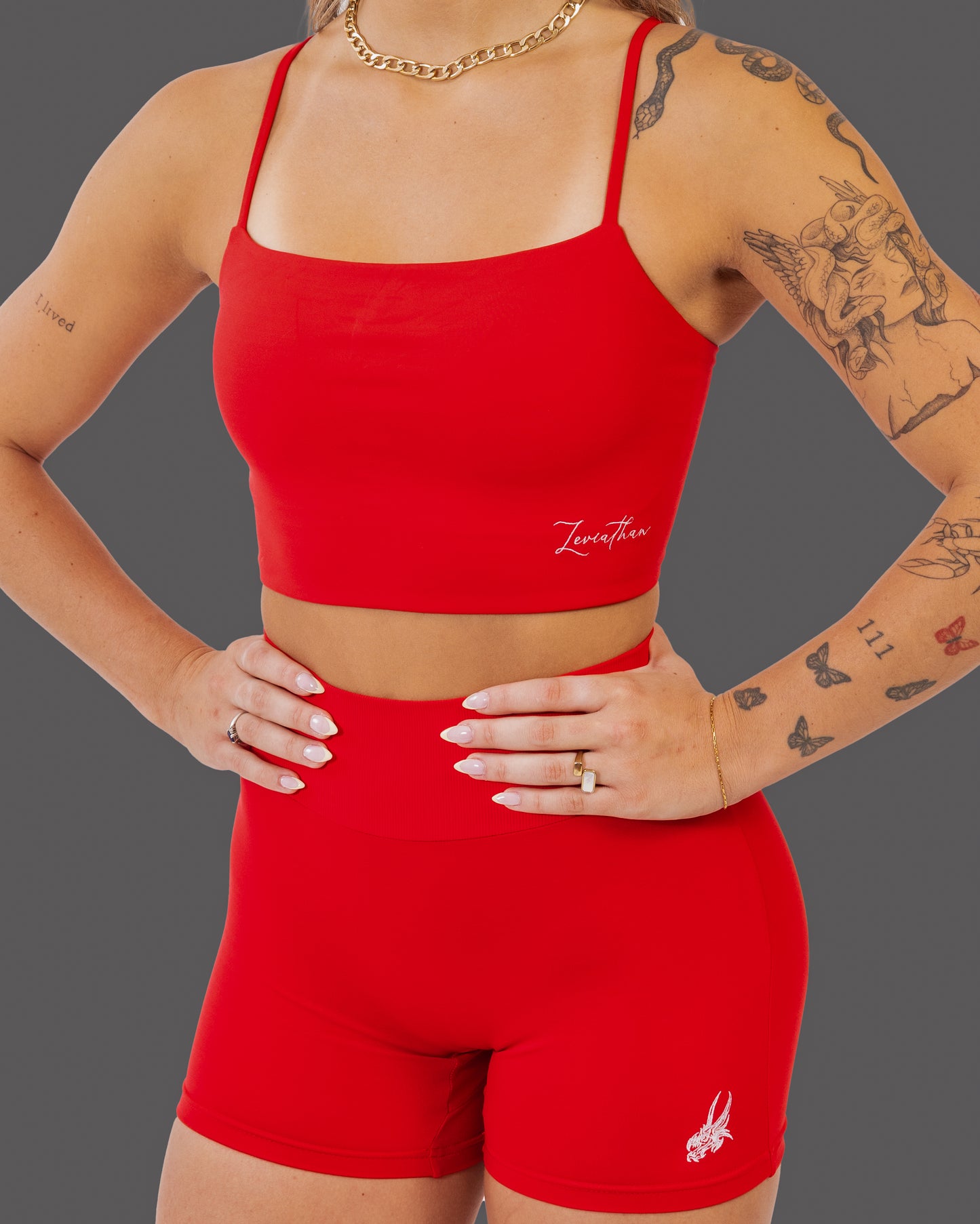 Backless Sport Bra - Red