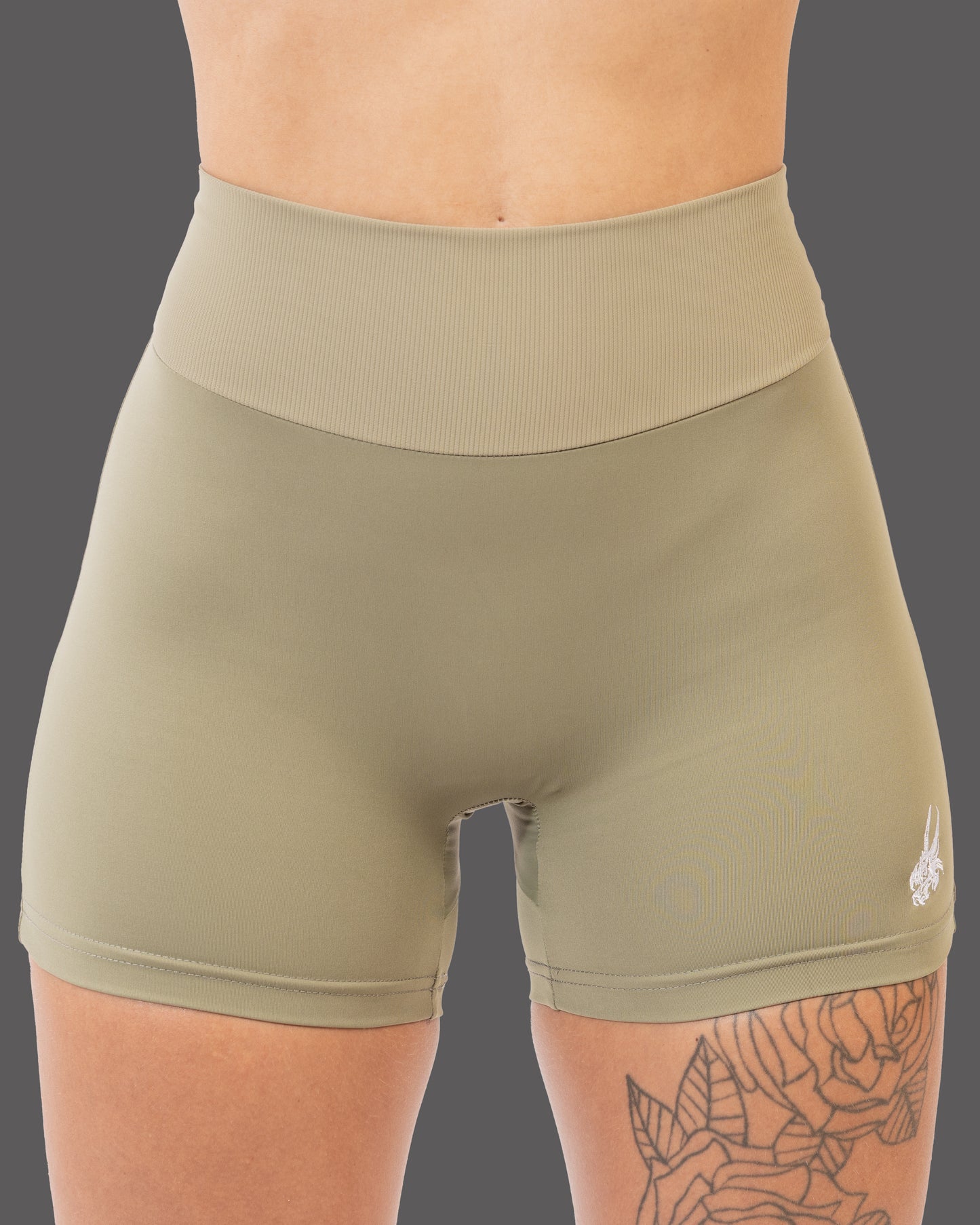 Leviathan | High-Waist | Shorts - Olive