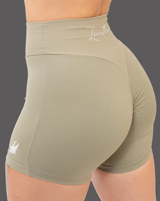 Leviathan | High-Waist | Shorts - Olive