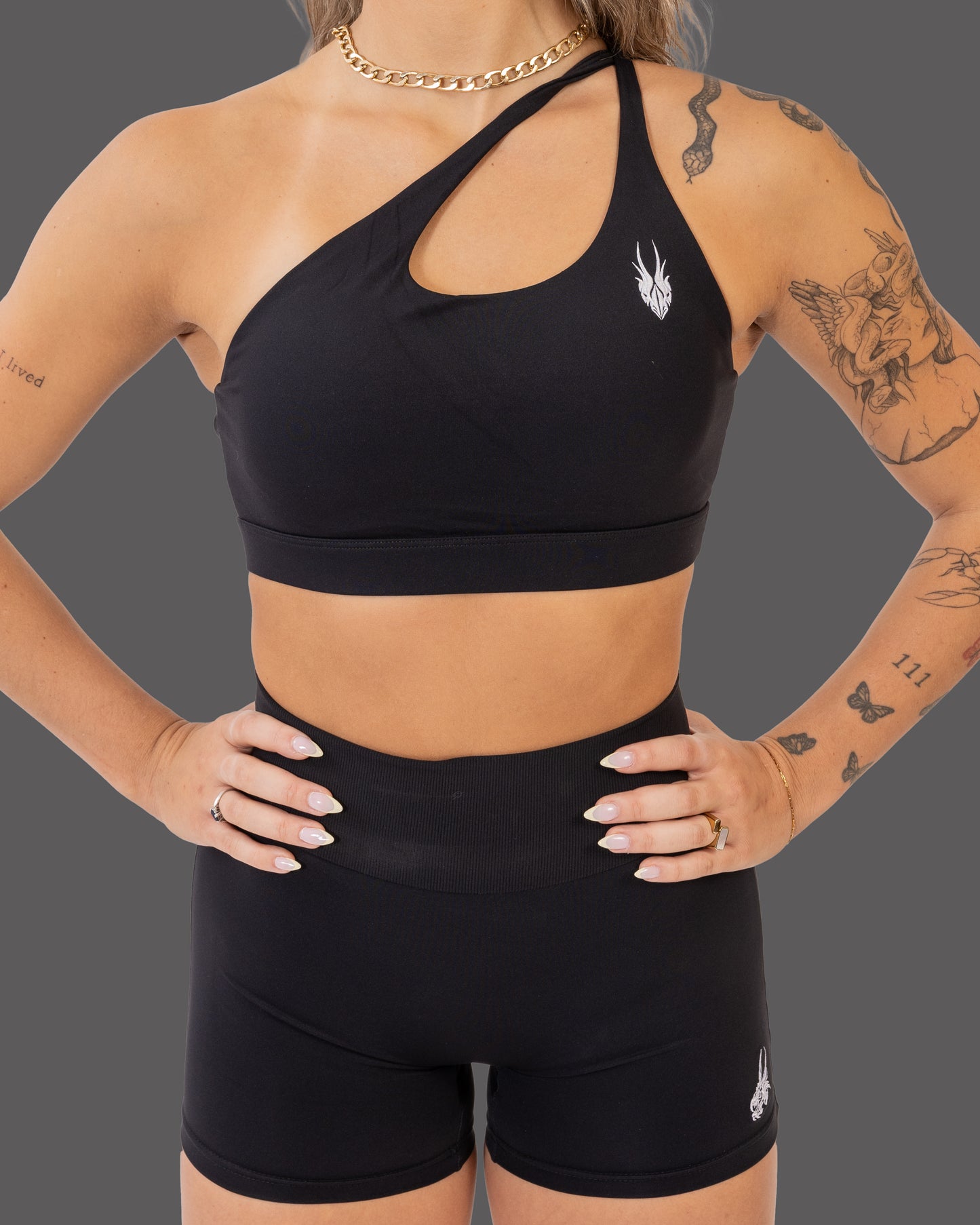 Leviathan |Tarzan Sport Bra 2 in 1 - Black&White