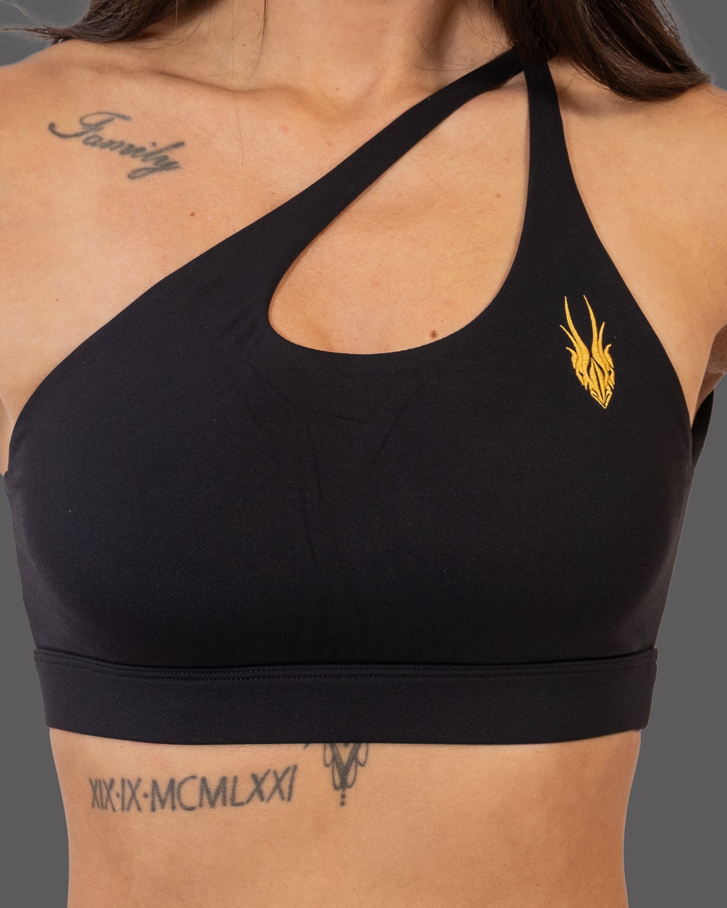 Leviathan | Tarzan Sport Bra 2 in 1 -Black&Gold