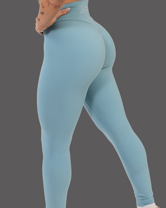 Leviathan | Athletic High-Waisted Leggings - Blue