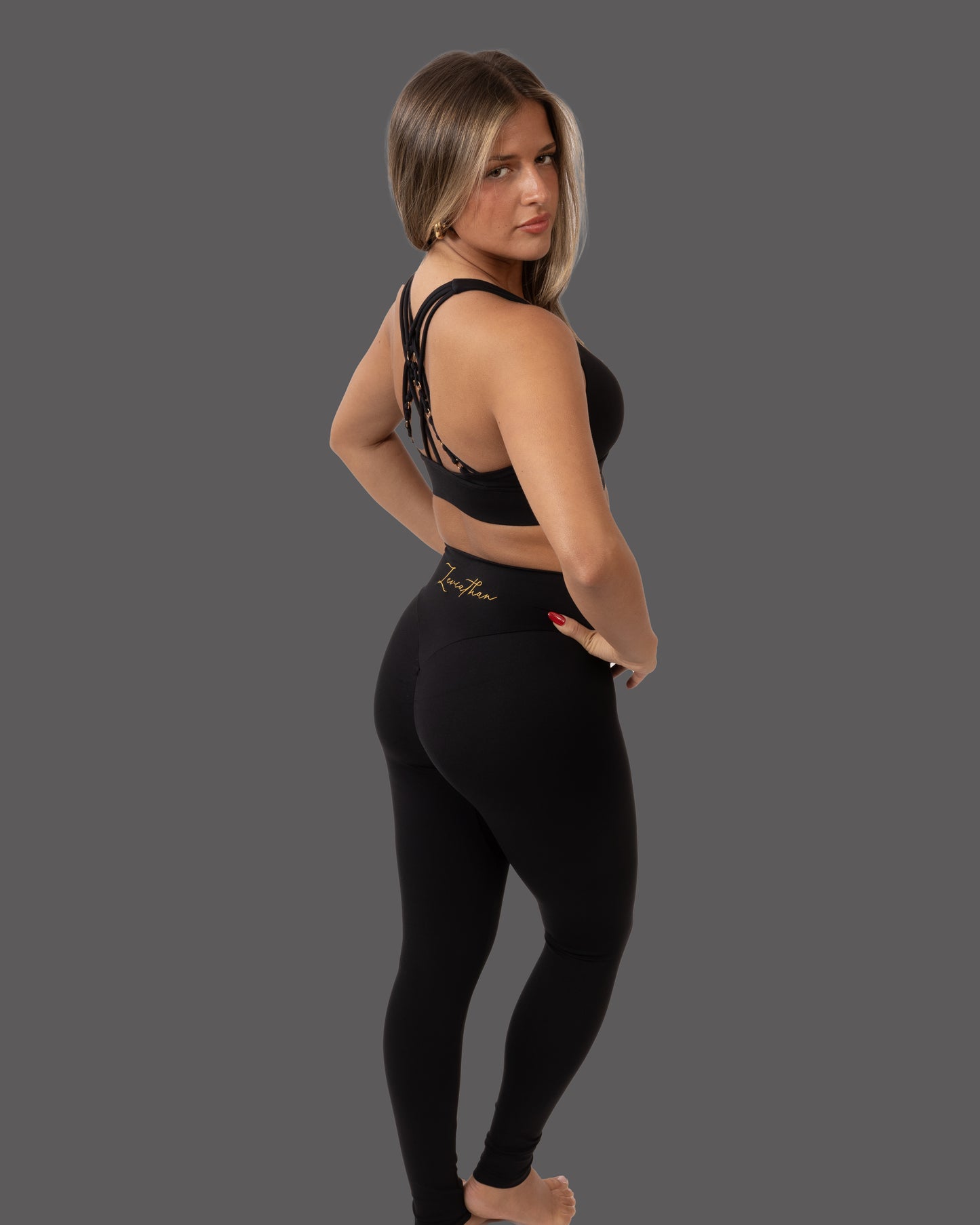 Elegant Cross - Sports bra - Black&Gold