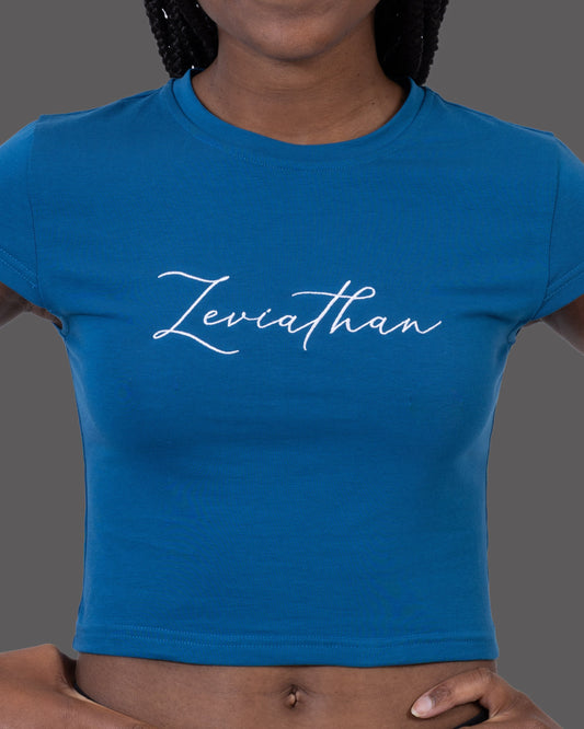 Leviathan | V-Sleeve Baby Tee - Dark Blue