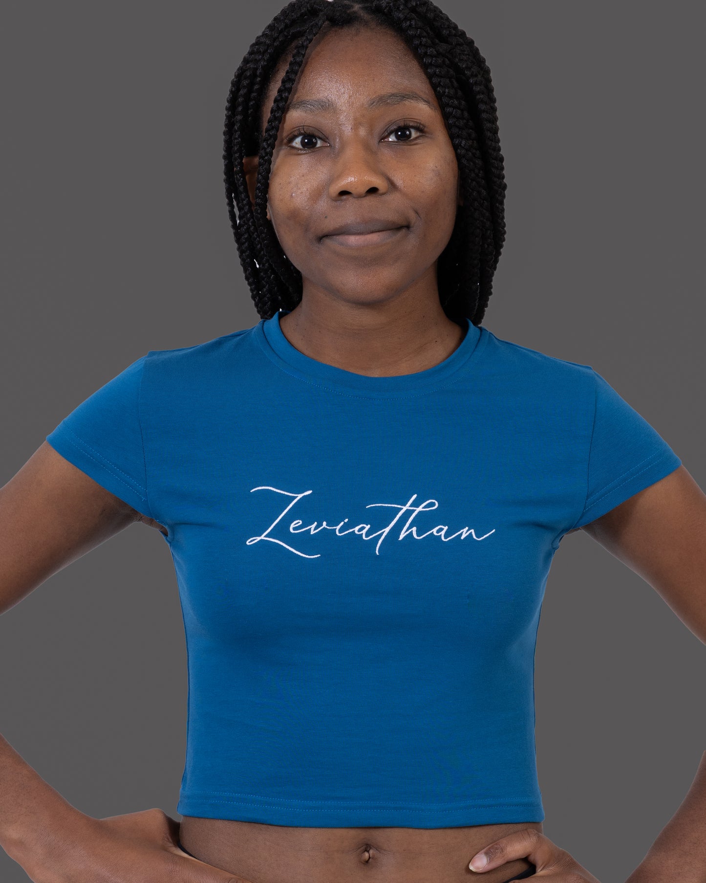 Leviathan | V-Sleeve Baby Tee - Dark Blue