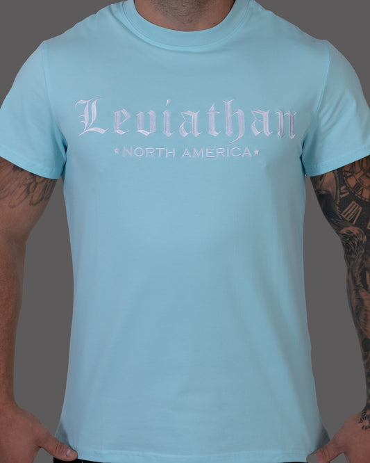 Leviathan | Premium Embroidered Tee - Blue