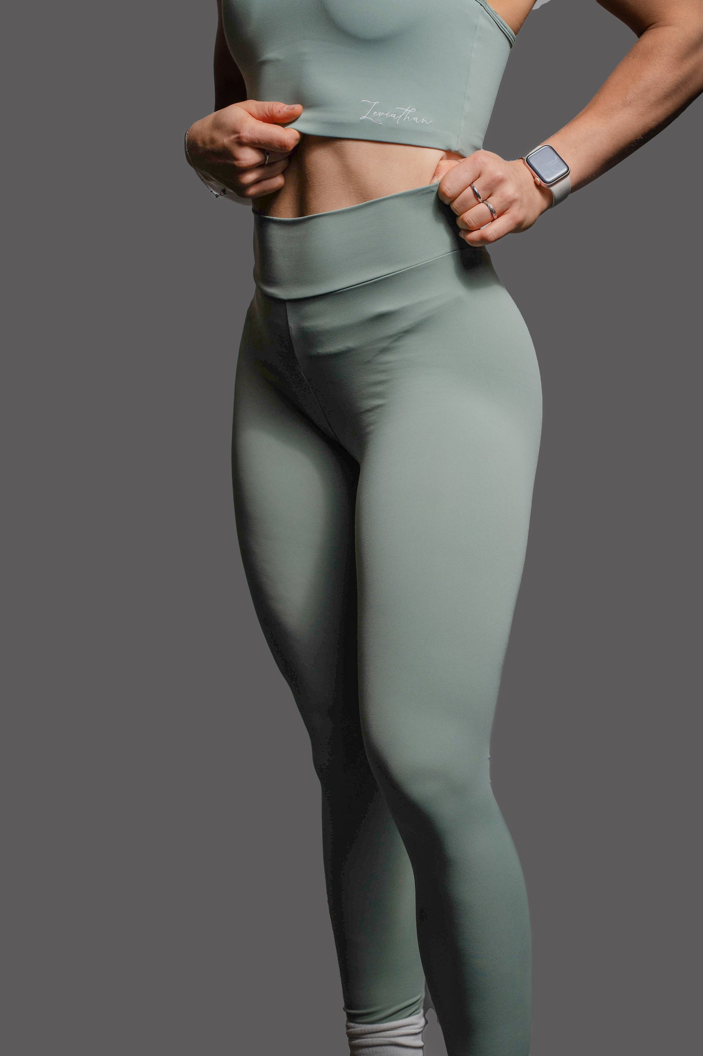 Leviathan | Athletic High-Waisted Leggings | Green