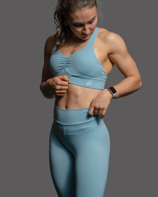 Leviathan | Athletic High-Waisted Leggings | Grayish Blue