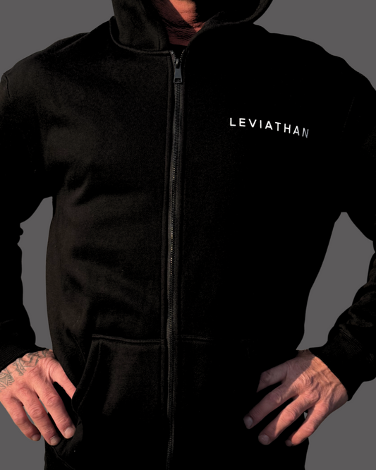 Leviathan | Zip-Up Hoodie Minimalist - Black&White