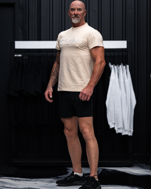 Leviathan | Premium Embroidered Tee - Beige