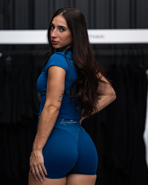 Léviathan | T-shirt bébé à manches en V - Bleu foncé