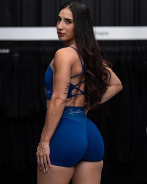 Backless Sports Bra - Dark Blue