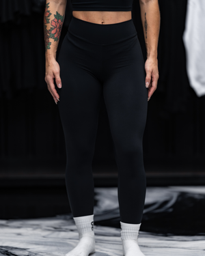 Leviathan | High Waisted |Yoga Legging - Black & White