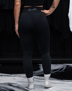 Leviathan | High Waisted |Yoga Legging - Black & White