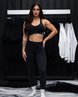 Elegant Cross - Sports bra - Black&White