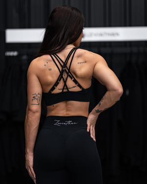 Elegant Cross - Sports bra - Black&White