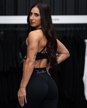 Elegant Cross - Sports bra - Black&White