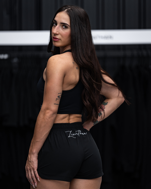 LVTN Longline - Sports Bra - black & White