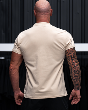 Leviathan | Premium Embroidered Tee - Beige