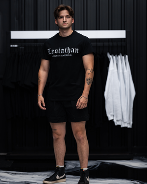 Leviathan | Premium Embroidered Tee - Black