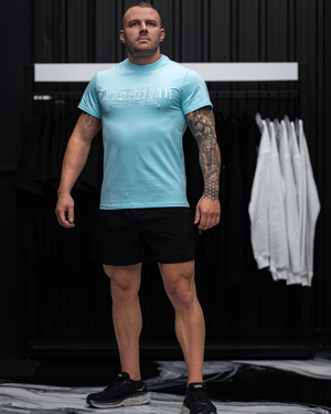 Leviathan | Premium Embroidered Tee - Blue