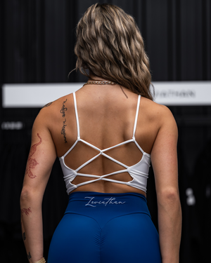 Backless Sports Bra - White&Black