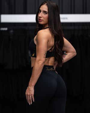 Leviathan 2.0 | High Waisted |Seamless Legging - Black & Gold