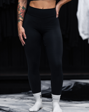 Leviathan | High Waisted |Yoga Legging - Black & Gold