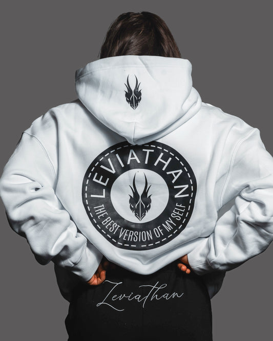 Leviathan "PREMIUM" *White Hoodie* UNISEX