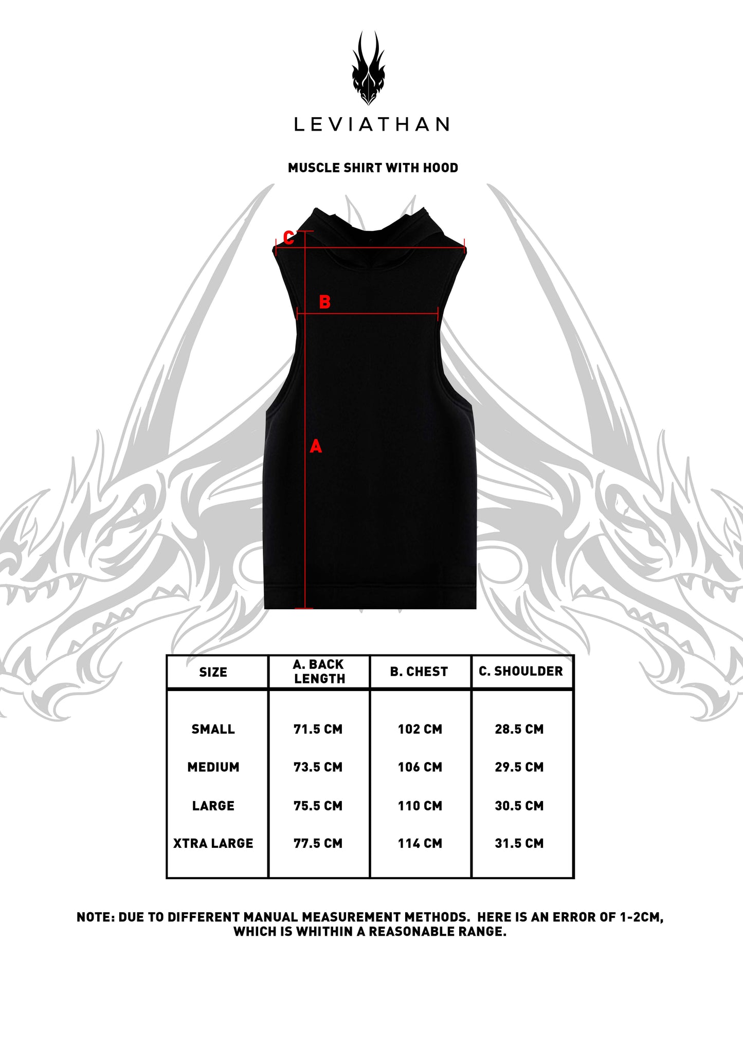 Athletic - Tank Hoodie - Black Leviathan